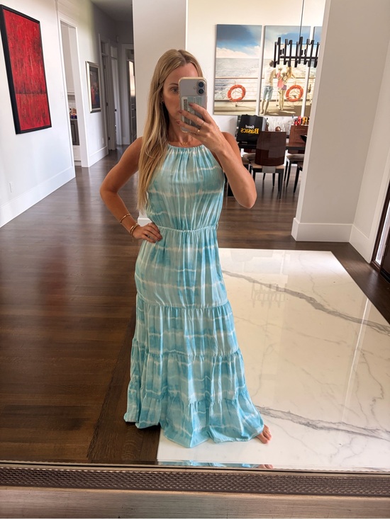 Ardene Dresses & Skirts - Ardene Light Blue Tie-Dye Tiered Maxi Dress - Women